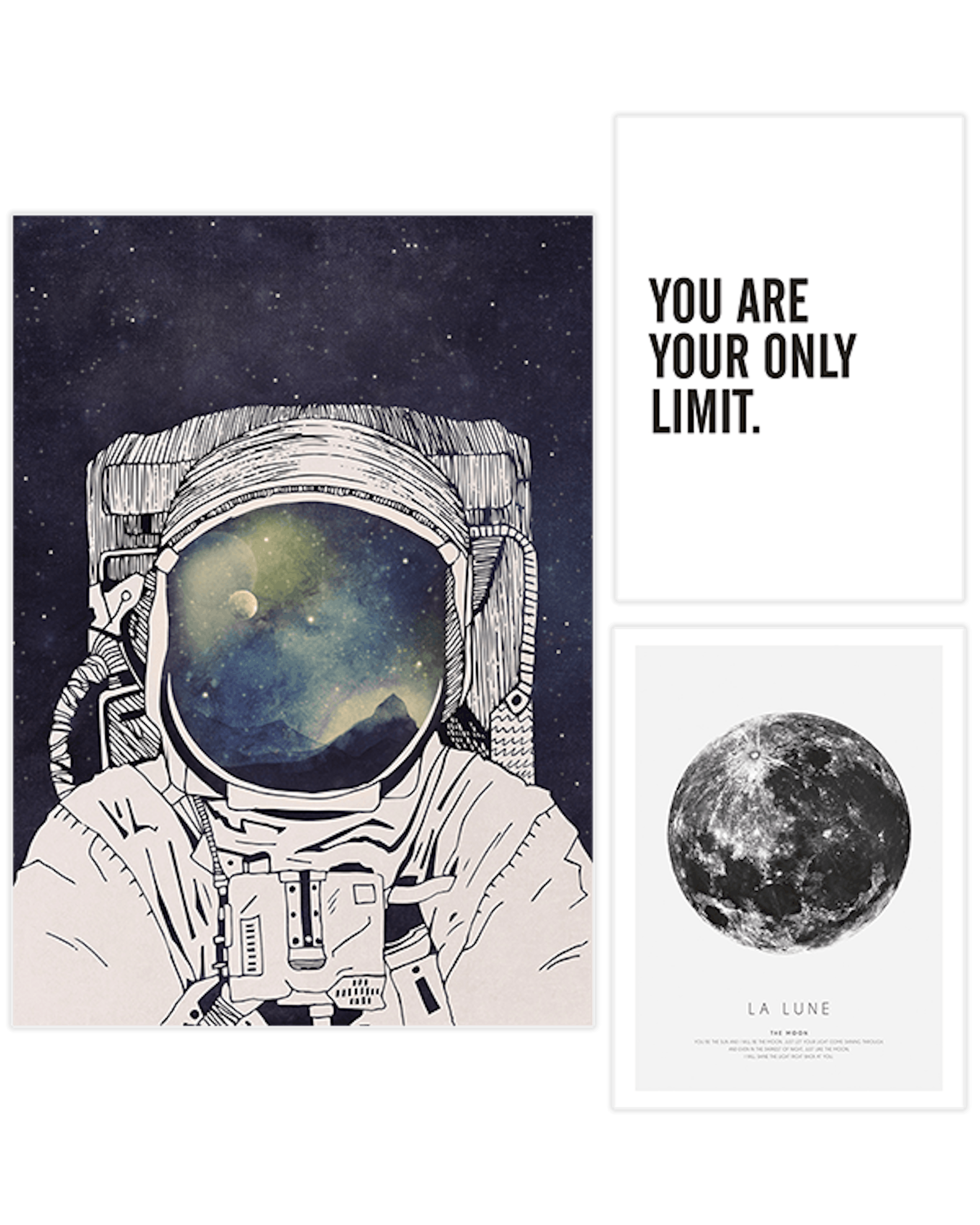 Space Trio Posterpaket