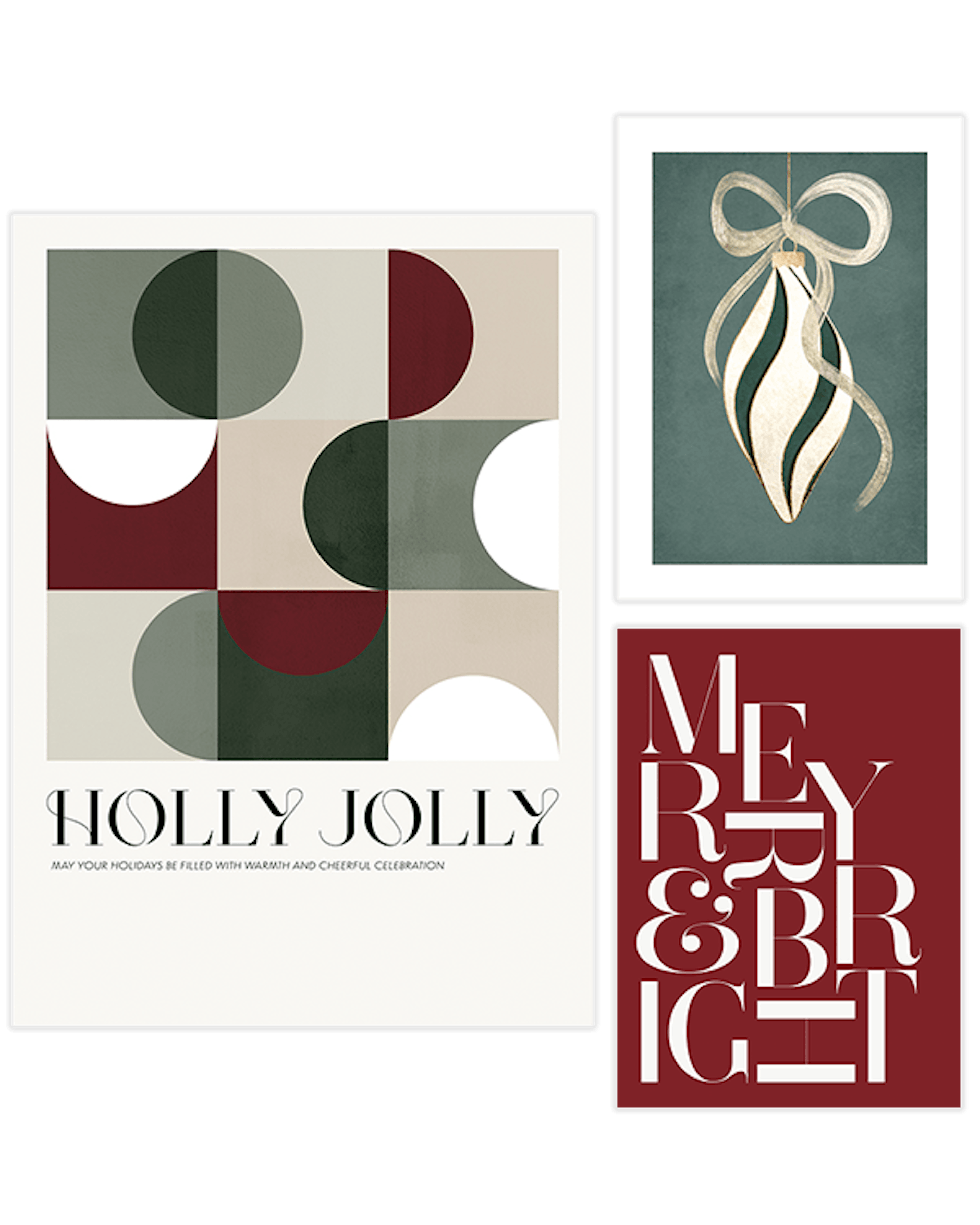 Holly Jolly Trio Paquetes de pósters