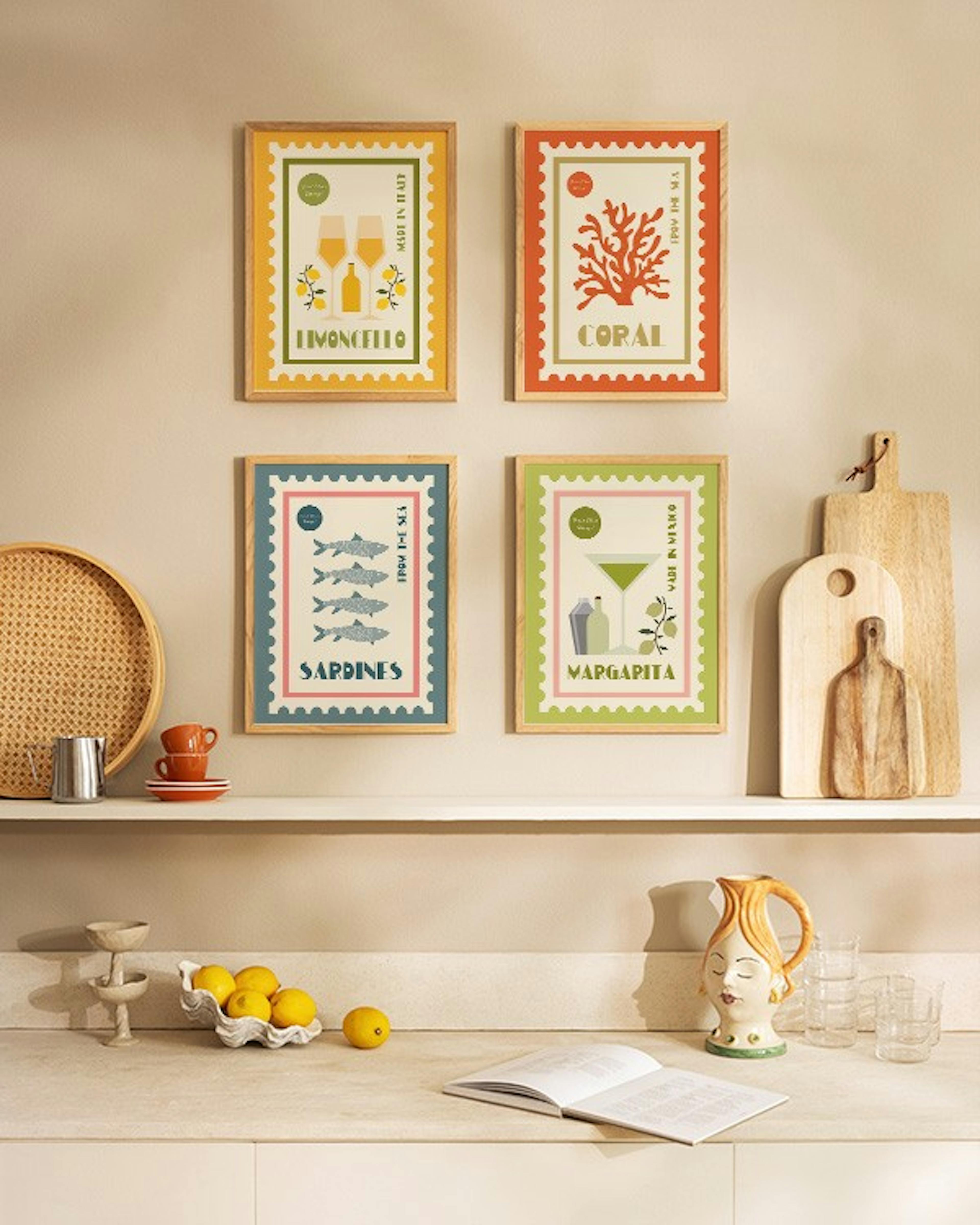 Colorful Stamp Collection Postersets 0