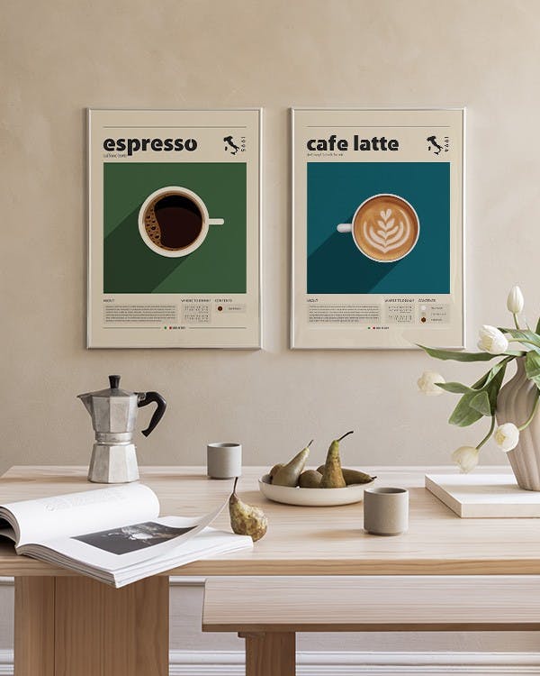 Coffee Pacchetto di Poster (30x40 cm)- Pacchetti di poster