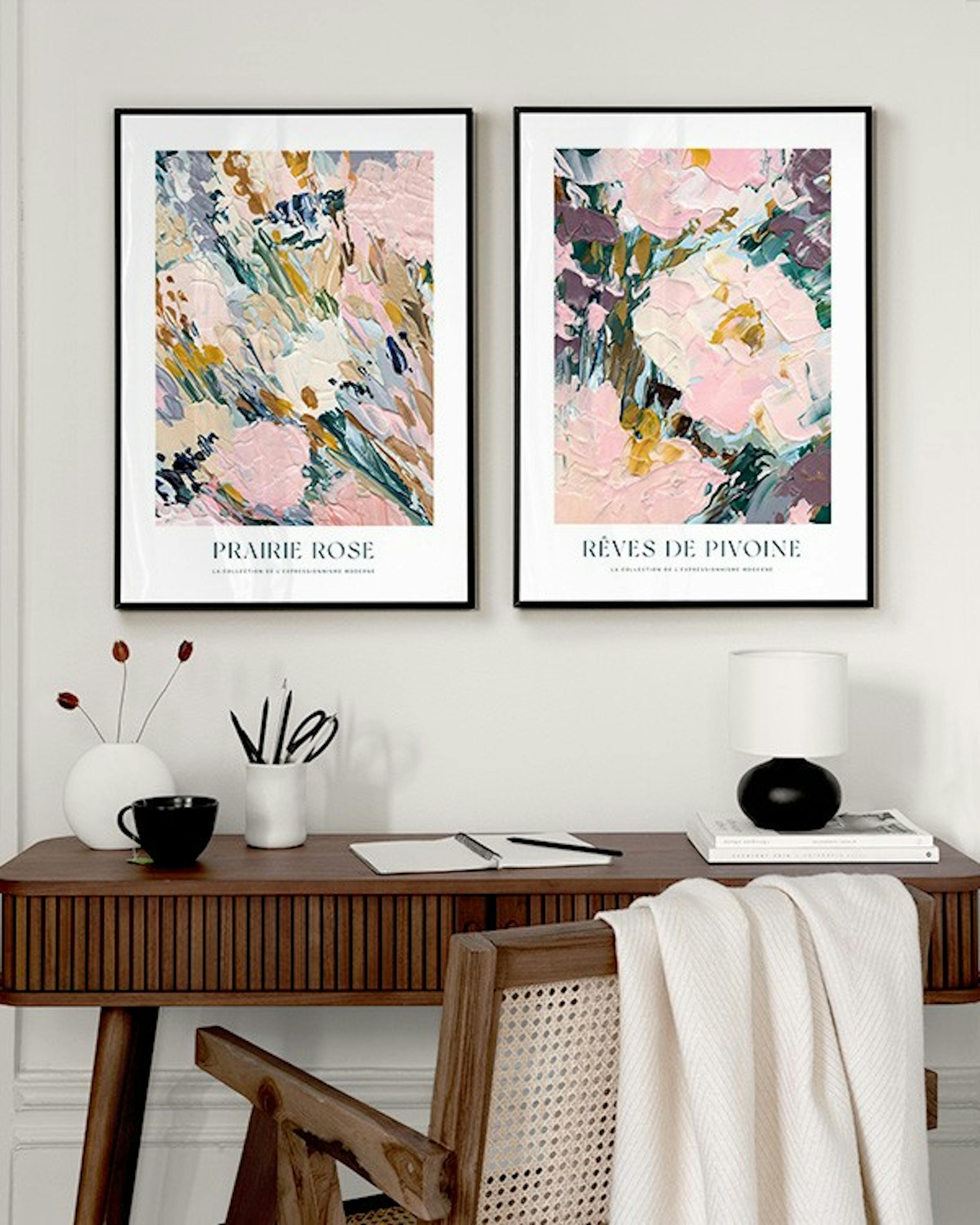 Abstract Flowers Lot de Posters 0