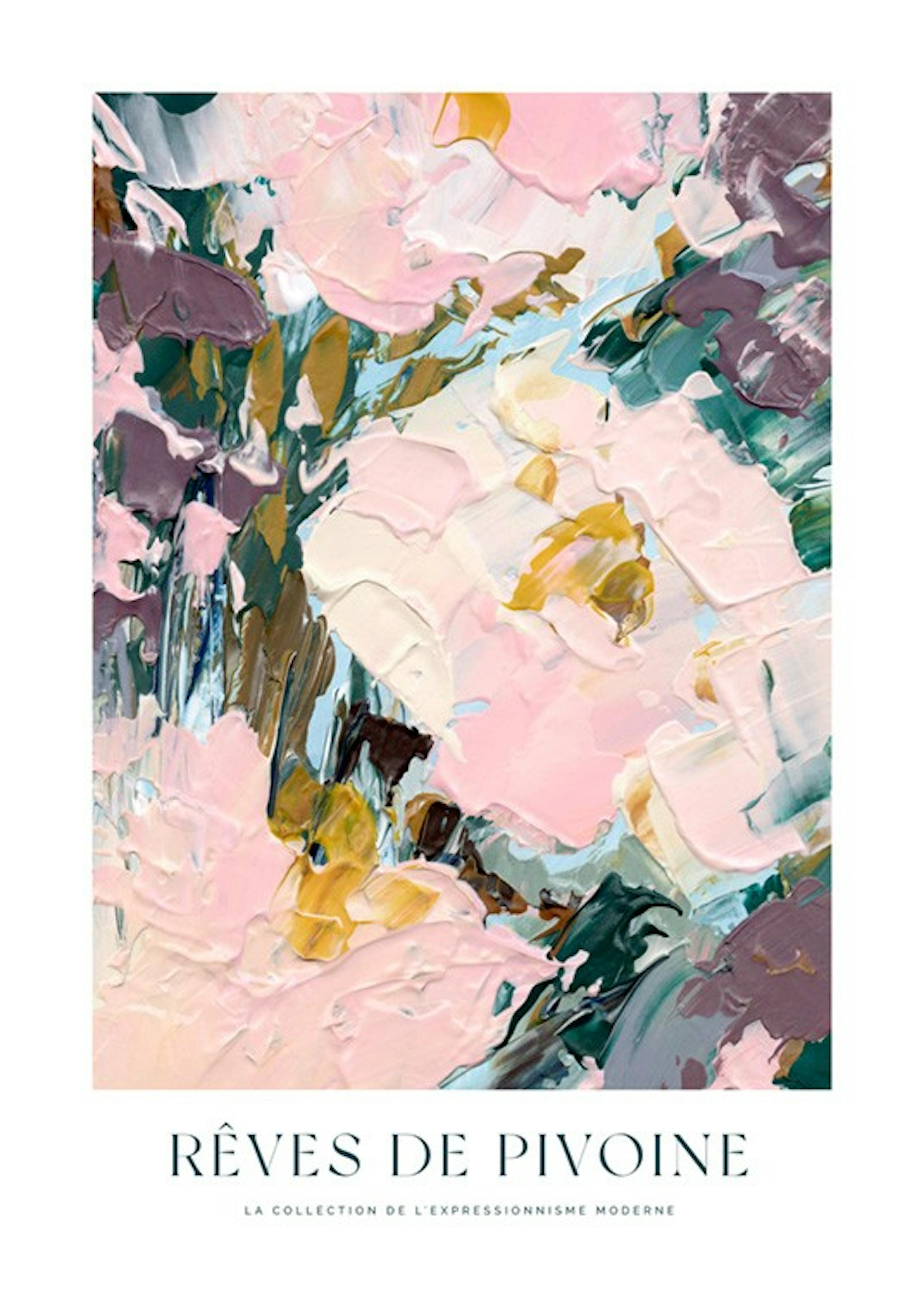 Abstract flowers Lot de posters