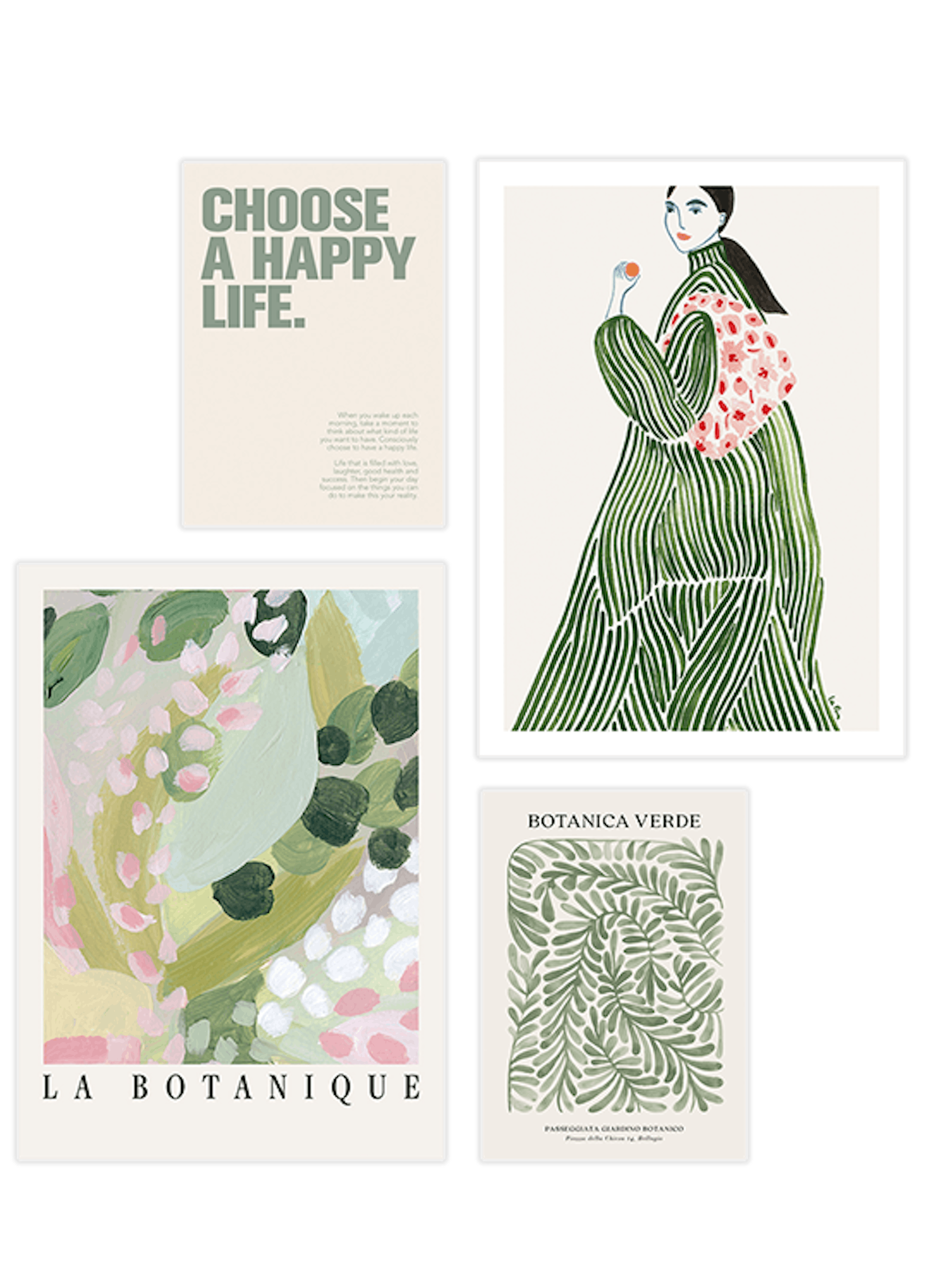 Green Harmony Lot de Posters