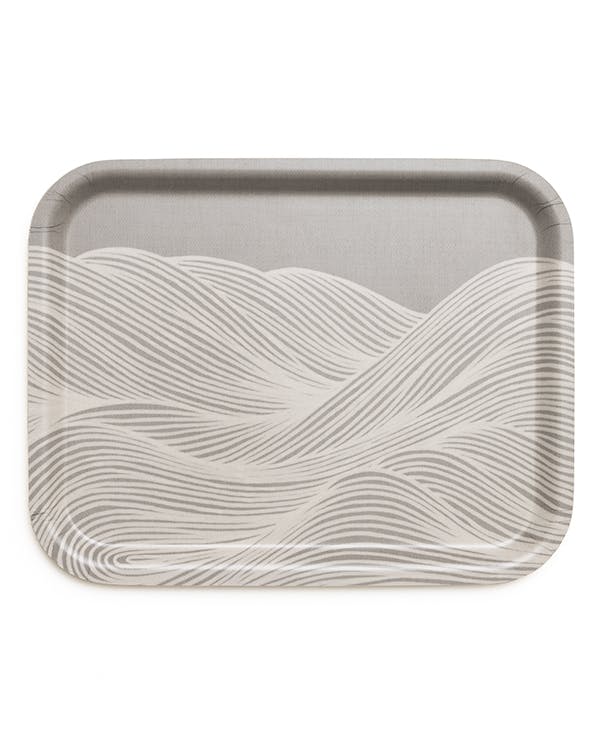 Line Wave Dark Bricka (36x28 cm)