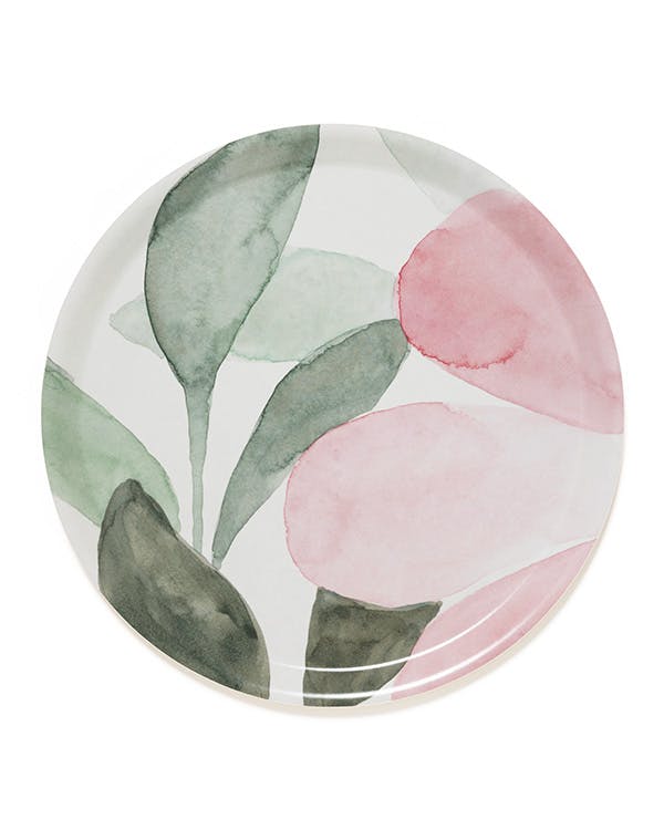 Pink Floral Podnos (Ø 38 cm)
