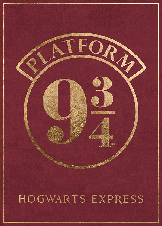 Inconsistent barrière in de buurt Harry Potter™ - Platform 9 3/4 Poster