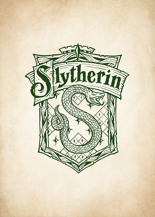 Harry Potter - Panneau métal Slytherin 21 x 15 cm - Posters - LDLC