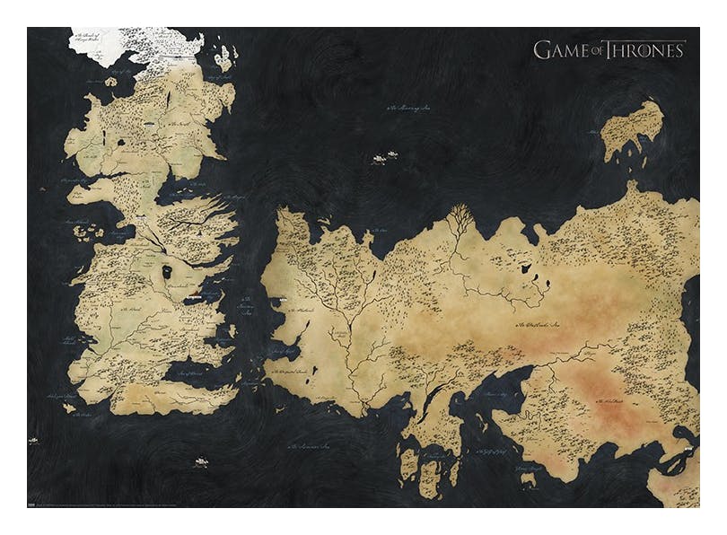 Game of Thrones - Westeros Map Print (50x70 cm)
