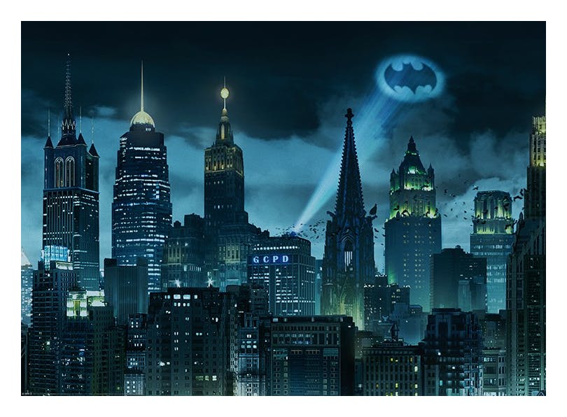 Batman - Gotham City Skyline Affiche (30x40 cm) - Batman