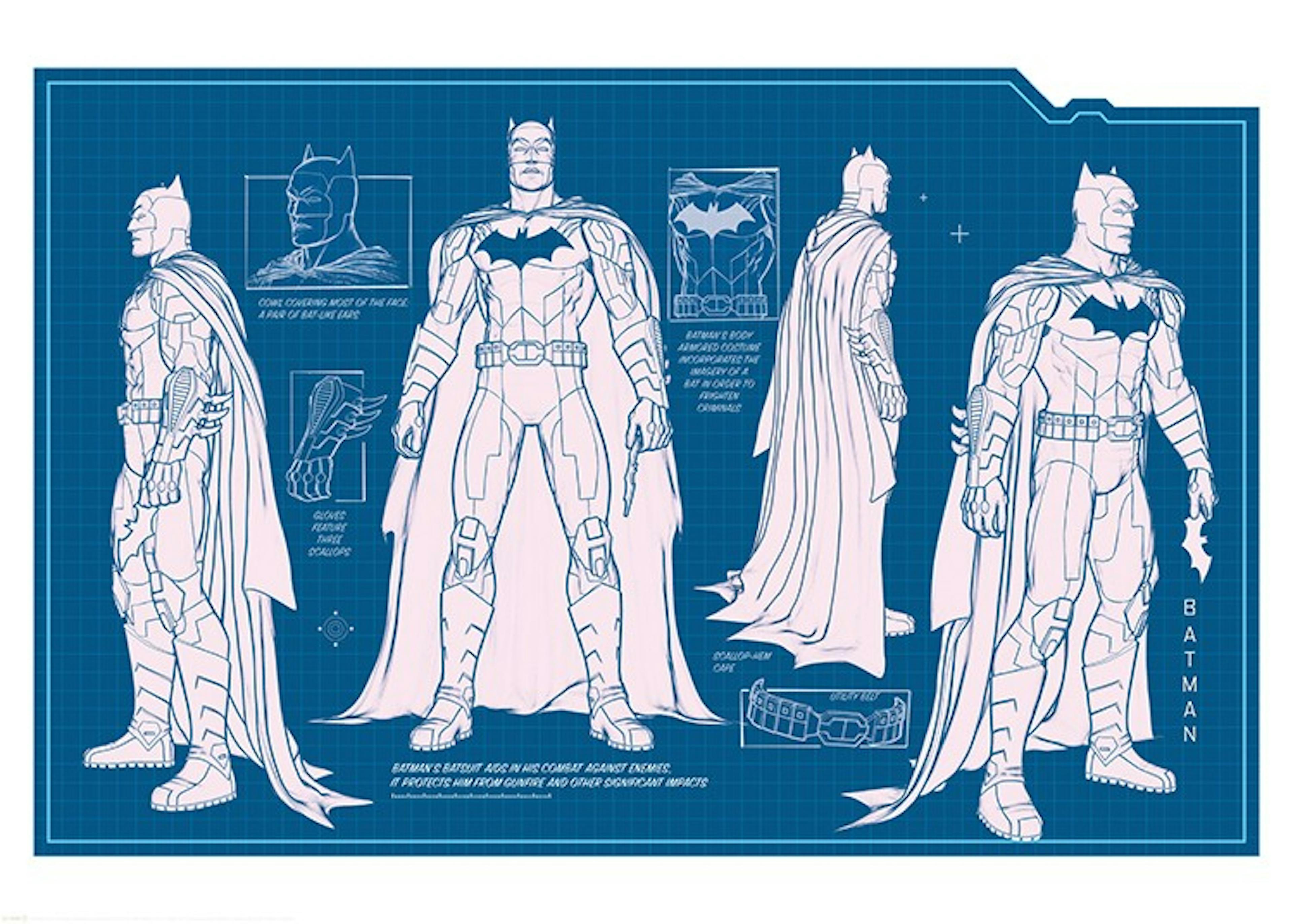 Batman™ - Batsuit Blueprint Plagát 0