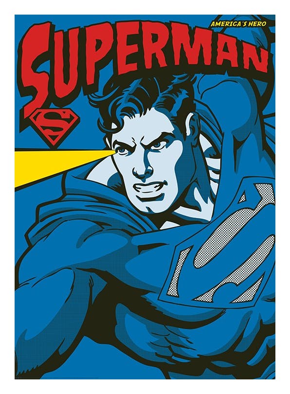 Superman - Hero Affiche (30x40 cm) - Films & Séries TV