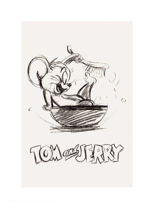 Tom & Jerry Sketch No1 Affiche (50x70 cm) - Films & Séries TV