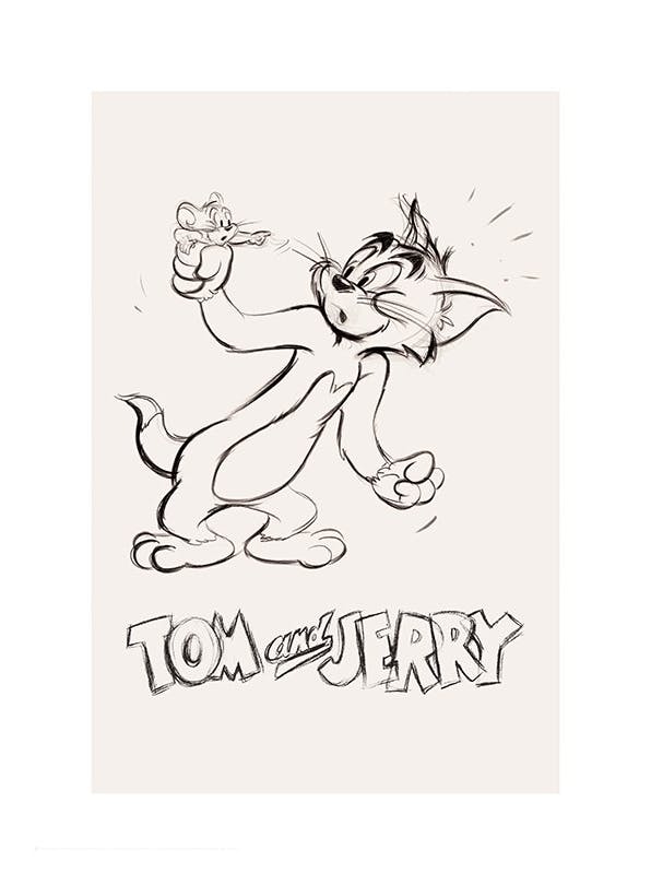 Tom & Jerry Sketch No2 Affiche (30x40 cm) - Films & Séries TV