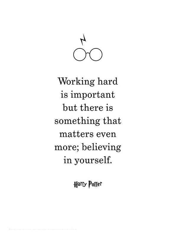 Harry Potter - Believe in Yourself Plakat (30x40 cm) - Plakater > Filmer & TV-serier > Harry Potter
