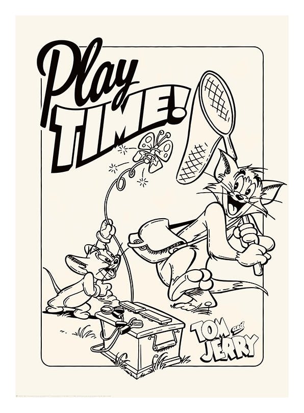 Prints - Tom & Jerry - Play Time Print (30x40 cm) - Kids posters