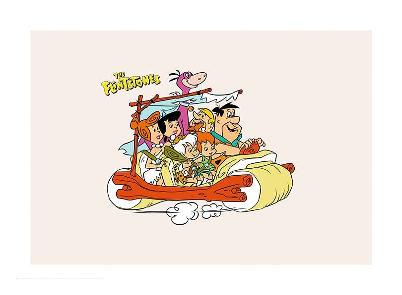 The Flintstones Family Ride Affiche (50x70 cm) - Films & Séries TV